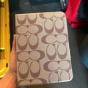 Brown coach iPad mini case